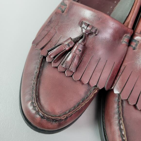 Rockport Men's 10.5 Shoes Tassel Kilt Loafer SlipOn Vibram Sole Comfort Cordovan - Picture 11 of 14